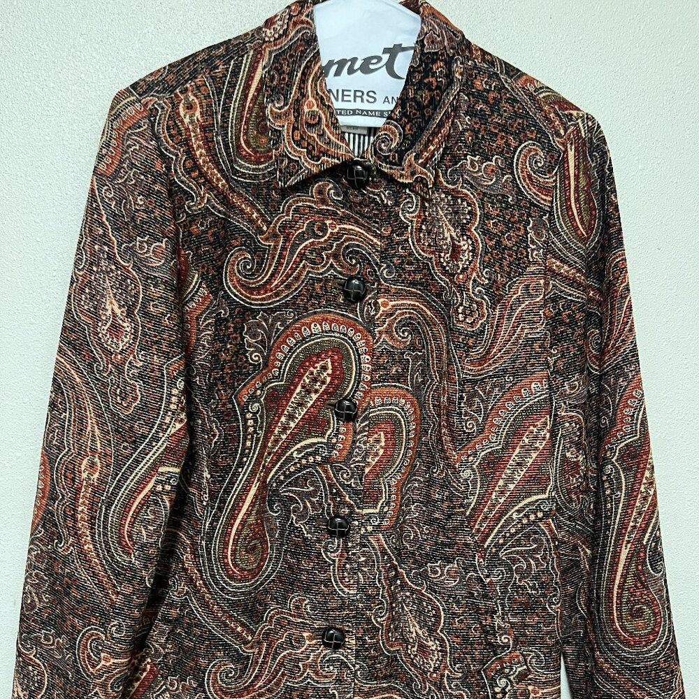 Coldwater Creek jacket, paisley tapestry, M/P size, excellent condition